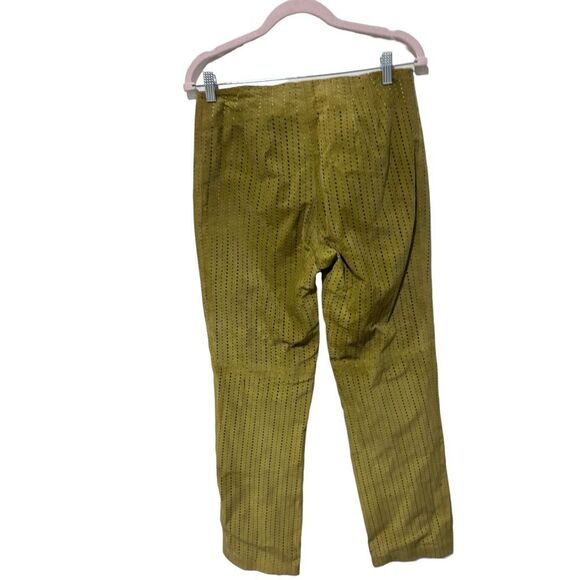 Vintage Peter Cohen Yellow Perforated Leather Suede Pants Size S Retro Y2k - Picture 8 of 13
